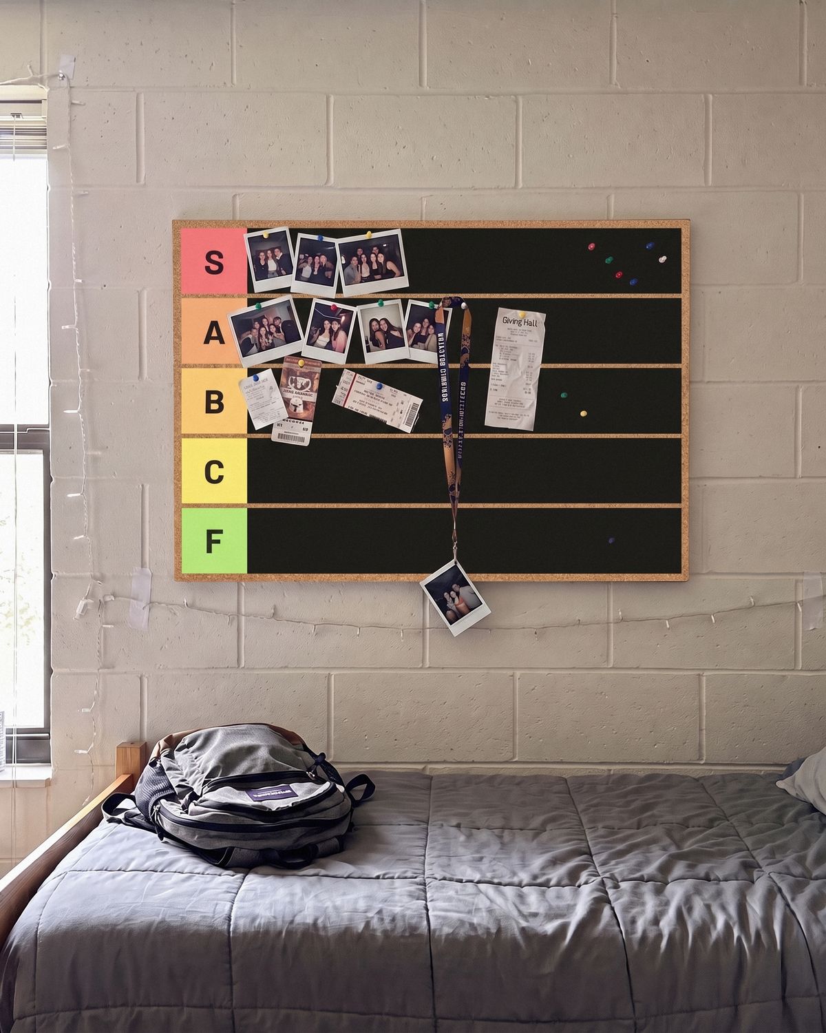 Dorm: Game days and the people from them.