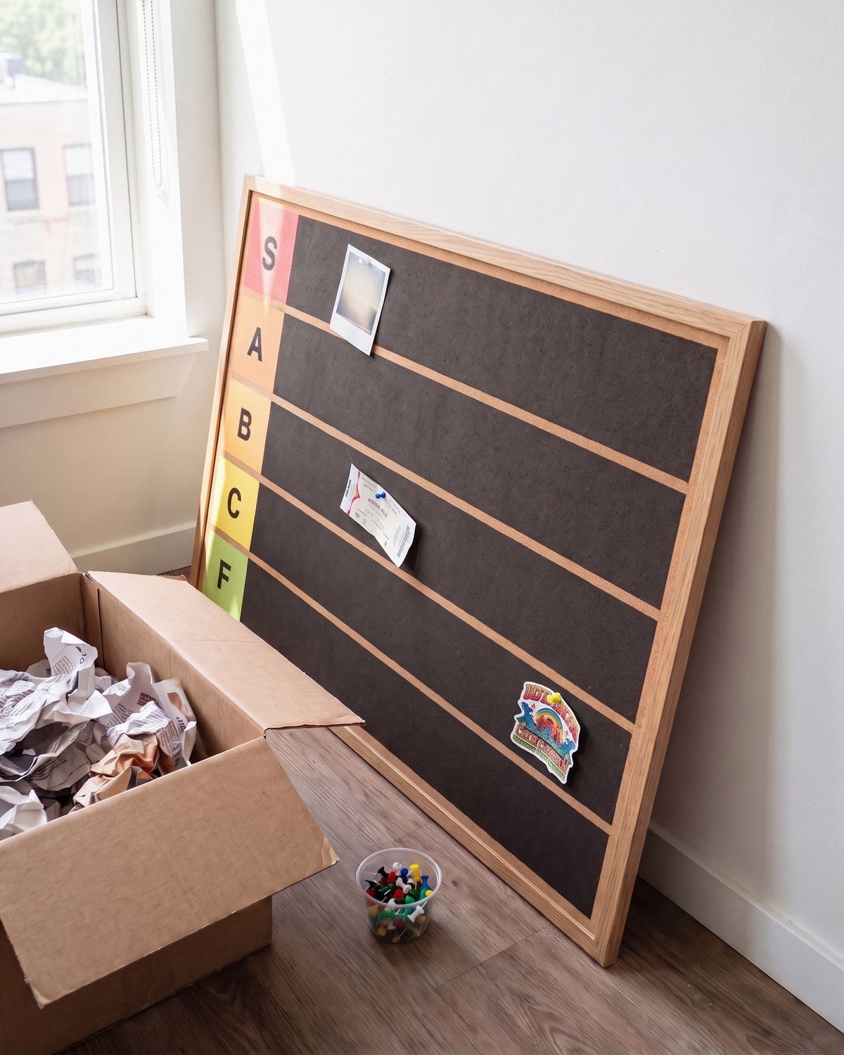 Moving day: First thing out of the boxes.